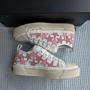 AMIRI Star Pink And White Sneakers